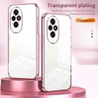 For Honor 200 Transparent Plating Fine Hole Phone Case(Black) - 2