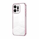 For Honor Play 9T 5G Transparent Plating Fine Hole Phone Case(Pink) - 1