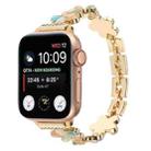 For Apple Watch SE 2022 40mm 5-petaled Flower Zinc Alloy Chain Watch Band(Gold Colorful) - 1