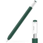 For Apple Pencil (USB-C) Transparent Jelly Stylus Protective Cover(Dark Green) - 1