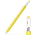 For Apple Pencil (USB-C) Transparent Jelly Stylus Protective Cover(Yellow) - 1