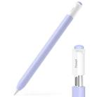 For Apple Pencil (USB-C) Transparent Jelly Stylus Protective Cover(Purple) - 1