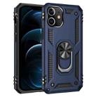 For iPhone 12 Pro Max Shockproof TPU + PC Protective Case with 360 Degree Rotating Holder(Blue) - 1