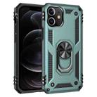 For iPhone 12 / 12 Pro Shockproof TPU + PC Protective Case with 360 Degree Rotating Holder(Green) - 1