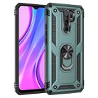 For Xiaomi Redmi 9 Shockproof TPU + PC Protective Case with 360 Degree Rotating Holder(Green) - 1