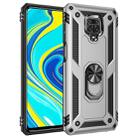 For Xiaomi Redmi Note 9 Pro Shockproof TPU + PC Protective Case with 360 Degree Rotating Holder(Silver) - 1