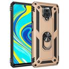 For Xiaomi Redmi Note 9 Pro Shockproof TPU + PC Protective Case with 360 Degree Rotating Holder(Gold) - 1