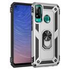 For Huawei Y7p / P40 Lite E Shockproof TPU + PC Protective Case with 360 Degree Rotating Holder(Silver) - 1