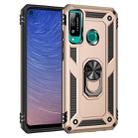 For Huawei Y7p / P40 Lite E Shockproof TPU + PC Protective Case with 360 Degree Rotating Holder(Gold) - 1