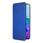 For vivo V29 Lite Carbon Fiber Texture Flip Leather Phone Case(Blue) - 2