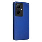 For vivo V29 Lite Carbon Fiber Texture Flip Leather Phone Case(Blue) - 3