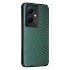 For vivo V29 Lite Carbon Fiber Texture Flip Leather Phone Case(Green) - 3