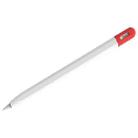 For Apple Pencil (USB-C) Stylus Pen Protective Cover with Nib Cover(White+Red) - 1