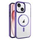 For iPhone 15 Plus 2.5mm MagSafe Acrylic Hybrid TPU Phone Case(Deep Purple) - 1