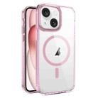 For iPhone 15 Plus 2.5mm MagSafe Acrylic Hybrid TPU Phone Case(Pink) - 1