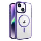 For iPhone 14 Plus 2.5mm MagSafe Acrylic Hybrid TPU Phone Case(Deep Purple) - 1