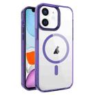 For iPhone 11 2.5mm MagSafe Acrylic Hybrid TPU Phone Case(Deep Purple) - 1
