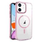 For iPhone 11 2.5mm MagSafe Acrylic Hybrid TPU Phone Case(Pink) - 1