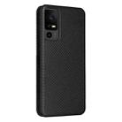 For TCL 40 XL Carbon Fiber Texture Flip Leather Phone Case(Black) - 3