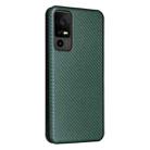 For TCL 40 XL Carbon Fiber Texture Flip Leather Phone Case(Green) - 3