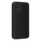 For TCL 501 Carbon Fiber Texture Flip Leather Phone Case(Black) - 3