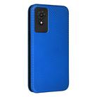 For TCL 501 Carbon Fiber Texture Flip Leather Phone Case(Blue) - 3