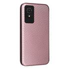 For TCL 501 Carbon Fiber Texture Flip Leather Phone Case(Pink) - 3