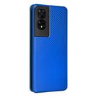 For TCL 505 Carbon Fiber Texture Flip Leather Phone Case(Blue) - 3