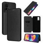 For TCL 50 LE 5G Carbon Fiber Texture Flip Leather Phone Case(Black) - 1