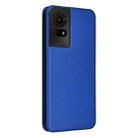 For TCL 50 LE 5G Carbon Fiber Texture Flip Leather Phone Case(Blue) - 3