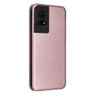 For TCL 50 LE 5G Carbon Fiber Texture Flip Leather Phone Case(Pink) - 3