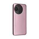 For TCL 60R 5G / 60 5G Carbon Fiber Texture Flip Leather Phone Case(Pink) - 3