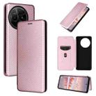 For TCL 60 NXTpaper Carbon Fiber Texture Flip Leather Phone Case(Pink) - 1