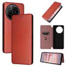 For TCL 60 NXTpaper Carbon Fiber Texture Flip Leather Phone Case(Green) - 1