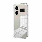 For Realme GT5 Transparent Plating Fine Hole Phone Case(Transparent) - 1