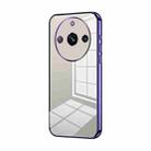 For Realme 11 Pro / 11 Pro+ Transparent Plating Fine Hole Phone Case(Purple) - 1