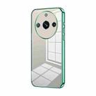 For Realme 11 Pro / 11 Pro+ Transparent Plating Fine Hole Phone Case(Green) - 1