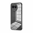 For Realme 11 / Narzo 60 Transparent Plating Fine Hole Phone Case(Black) - 1