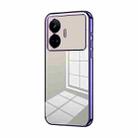 For Realme GT Neo 5 SE Transparent Plating Fine Hole Phone Case(Purple) - 1