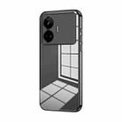 For Realme GT Neo 5 SE Transparent Plating Fine Hole Phone Case(Black) - 1