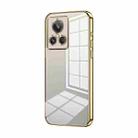 For Realme GT2 Explorer Master Transparent Plating Fine Hole Phone Case(Gold) - 1