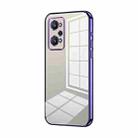 For Realme GT Neo2 / GT2 Transparent Plating Fine Hole Phone Case(Purple) - 1