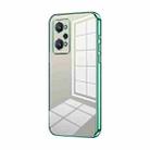 For Realme GT Neo2 / GT2 Transparent Plating Fine Hole Phone Case(Green) - 1