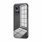For Realme GT Neo 3 Transparent Plating Fine Hole Phone Case(Black) - 1