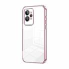 For Realme GT2 Pro Transparent Plating Fine Hole Phone Case(Pink) - 1