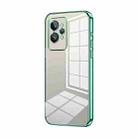 For Realme GT2 Pro Transparent Plating Fine Hole Phone Case(Green) - 1