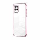 For Realme V11 / V11s 5G Transparent Plating Fine Hole Phone Case(Pink) - 1