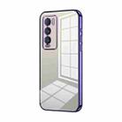 For Realme GT Explorer Master Transparent Plating Fine Hole Phone Case(Purple) - 1