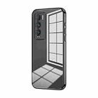 For Realme GT Explorer Master Transparent Plating Fine Hole Phone Case(Black) - 1