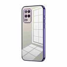 For Realme V13 5G / Q3i 5G Transparent Plating Fine Hole Phone Case(Purple) - 1